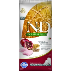 FARMINA N&D Ancestral Grain dog Chicken, spelt, oats and pomegranate Puppy Medium & Maxi 12kg